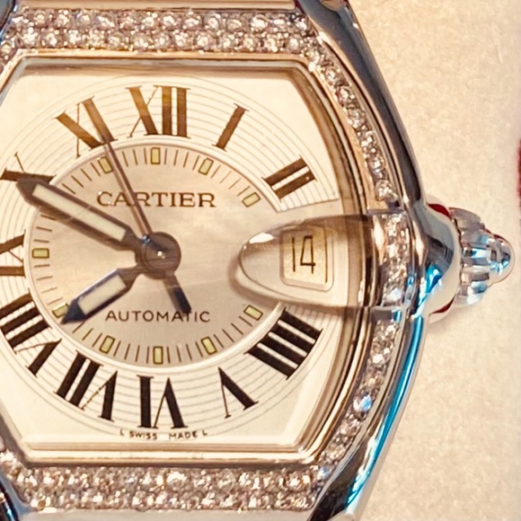 Cartier Watch Roadster With Diamonds "Vintage" - Picture 4 of 10